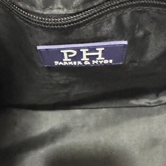 Parker & Hyde Women's Neoprene Tote Bag With Pouch Red White Blue Geometric - Picture 5 of 8